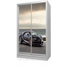 Шкаф купе двухдверный детский 120х180х60 Bugatti Chiron
