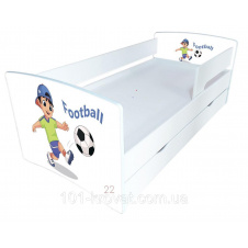 Фото - Ліжко дитяче з бортиком для хлопчиків футбол 170x80 см Kinder Cool Ліжко дитяче з бортиком для хлопчиків футбол 170x80 см Kinder Cool