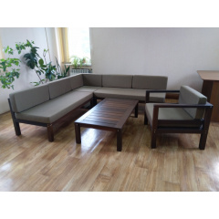 Комплект садовой мебели для террас МАСТЕРОК из термоясеня 2 кресла+диван+столик Киев