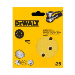 Шлифшкурка самоклеющаяся DeWALT 80 d=125 мм для эксцентриковых шліфмашин DW423/ES55 25 шт. (DT3113XM) Херсон