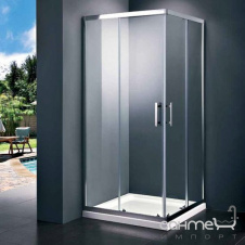 Квадратная душевая кабина Primera Frame 90x90x190 SHRC53906 хром, стекло прозрачное