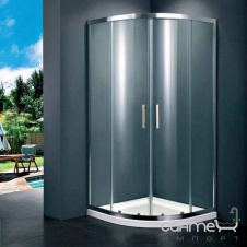 Полукруглая душевая кабина Primera Frame 90x90x190 SHQC51906 хром, стекло прозрачное