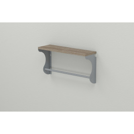 Полка настенная Ferrum-decor Юзиби 270x600x150 металл Серый ДСП Сонома Трюфель 16 мм (UZI0040)
