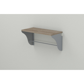 Полка настенная Ferrum-decor Комфи 260x700x240 металл Серый ДСП Сонома Трюфель 16 мм (KOM0061)