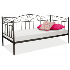 Кровать одноместная металлическая Elegance 90х200 см Черная (rs_MM0001) Черкассы