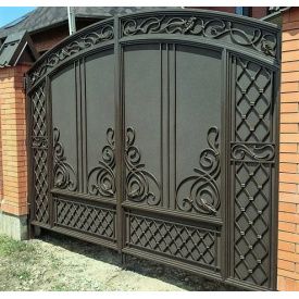 Ворота кованые прочные, комбинированые 3.4х1.8 м. Legran