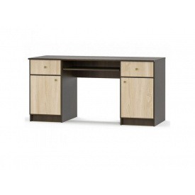 Стол письменный Мебель Сервис Фантазия 2Д2Ш венге темный/самоа