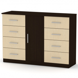 Комод Компанит 8+1 Венге комби (120х39х85 см)