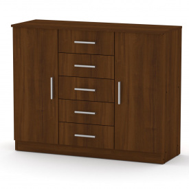 Комод Компанит 5+2 Орех экко (111х39х89 см)
