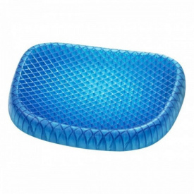 Ортопедическая гелевая подушка Egg Sitter с чехлом 45 х 35 х 3.5 см Синяя (300001)
