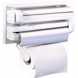 Настенный держатель для бумажных полотенец фольги и пленки 5821 Белый