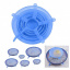 Набор силиконовых крышек для посуды Primo 6 штук Голубой (258530) Житомир