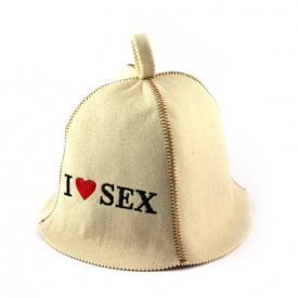 Банная шапка Luxyart I love sex Белый (LA-329)