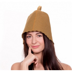 Банная шапка Luxyart натуральный войлок Коричневый (LA-1000)