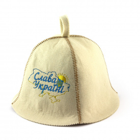 Банная шапка Luxyart Слава Украине Белый (LA-322)