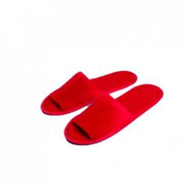 Тапочки велюровые для дома/отеля Luxyart 20 шт Красный (ZF-138)