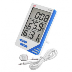 Термометр с гигрометром Digital KT 908 + выносной датчик будильник Белый (20053100167) Кропивницкий