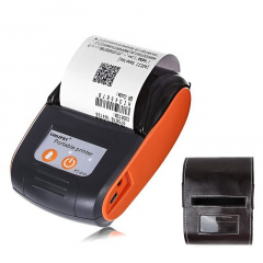 Мобильный термопринтер чеков для смартфона Goojprt PT-120 + чехол Оранжевый (100620) Хмельницький