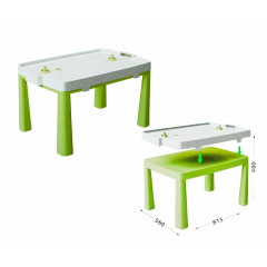 Пластиковый стол с насадкой для аэрохоккея салатовый Doloni (04580/2) Вінниця