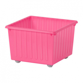 Ящик на колесах IKEA VESSLA Розовый (100.992.89)