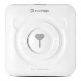 Портативный Bluetooth термопринтер для смартфона PeriPage A6, 203dpi белый (03089)