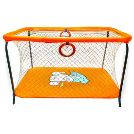Манеж детский игровой KinderBox люкс Оранжевый (R 514)