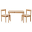 Столик детский и 2 стула IKEA LÄTT Белый Сосна (501.784.11) Чернігів