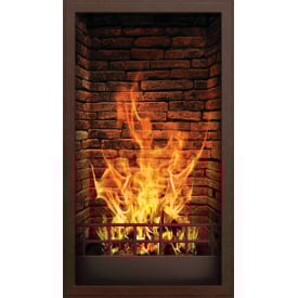 Инфракрасный настенный обогреватель-картина ТРИО 400W 100х57 см, камин 3D (010013)