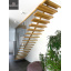 Изготовление подвесных лестниц в дом на больцах с металлическими балясинами Киев