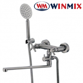 Смеситель для ванны длинный нос Winmix ДВ (Chr-140) Польша (нержавеющая сталь)