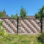 Блок декоративний рваний камінь з фаскою для паркану 390х90х190 мм коричневий Київ
