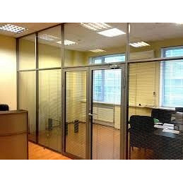 Алюмінієві офісні перегородки марки Aluron (Польща) у Києві з плівкою на склі
