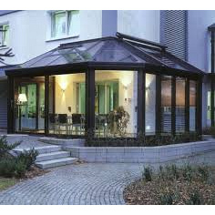 Скління тераси зі скляним дахом