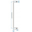 Полотенцедержатель на стекло (нержавейка) длина 425 м/о 400 Запорожье