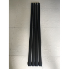 Вертикальный дизайнерский радиатор отопления ТМ ARTTIDESIGN Rimini 4/1500 чёрный матовый Київ