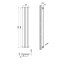 Вертикальный дизайнерский радиатор отопления ТМ ARTTIDESIGN Rimini 4/1500 чёрный матовый Київ
