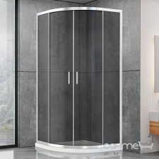 Душевая кабина Dusel А-511 100х100х190 профиль хром, стекло тонированное
