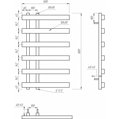 Полотенцесушитель Genesis Aqua Split (1200x500) Херсон