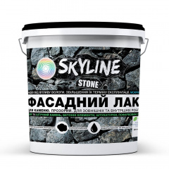 Фасадный лак акриловый для камня мокрый эффект Stone SkyLine Глянцевый 5л Вознесенск