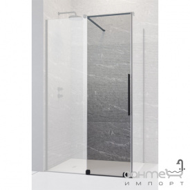 Дверь для душевой кабины Radaway Furo Black KDJ 120 L 10104622-54-01L черный/прозрачное стекло, левосторонняя