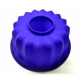Силиконовая форма для выпечки Кекс макси круглый 23 х 9,5 см синяя