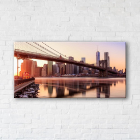Картина на холсте IBR Brooklyn Bridge 90x180 см