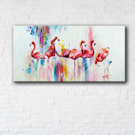 Картина на холсте IBR Flamingo Art 90x180 см