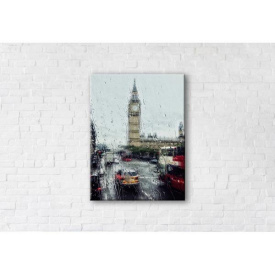 Картина на холсте IBR Rain In London 110x145 см