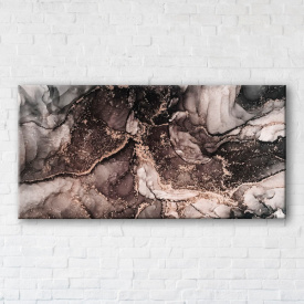 Картина на холсте IBR Brown marble 90x180 см