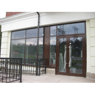 Двері вхідні алюмінієві зі склом від виробника в Києві замовити