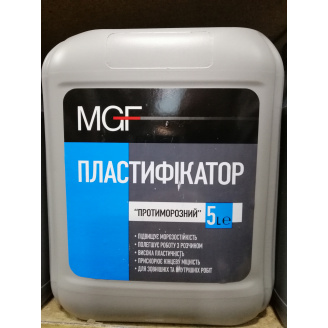 Пластификатор противоморозный MGF для бетонных и цементных растворов (5 л)