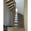 Изготовление деревянных лестниц на второй этаж с балясинами из нержавеющей стали Ивано-Франковск