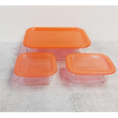 Набір харчових контейнерів 3 пр (380 мл, 380 мл, 1970 мл) Luminarc Keep'n'Box; Box Coral P8178 Сміла