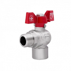 Кран шаровой SD Forte 1/2&quot; ВН для воды угловой (бабочка) SF267W15